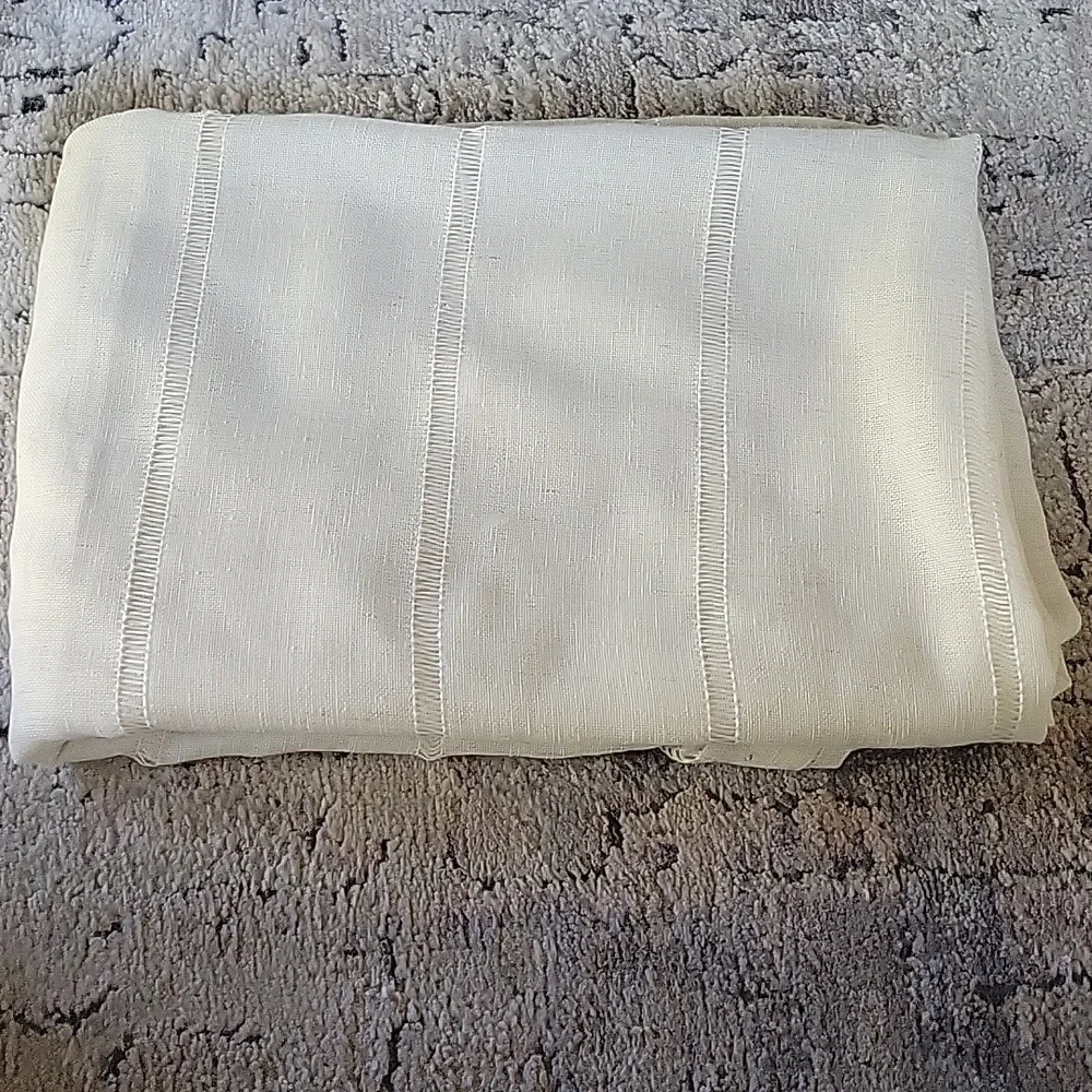 2 LAUREN Neutral Woven Linen Blend Back Tab Pocket Panel 54